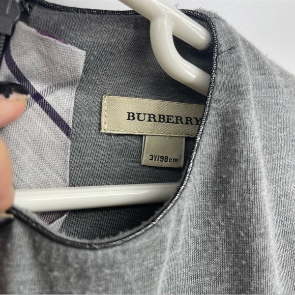 Girls Burberry Gray pleated dress GUC - Picture 2 of 2